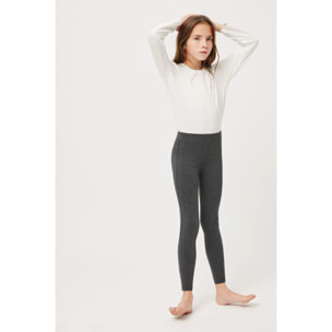 Leggings basico color carbone per ragazze