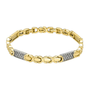 Pulsera con Circonita Brillante acabado oro 18k