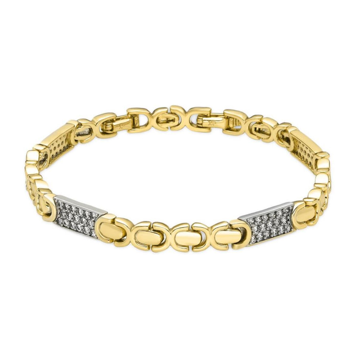 Pulsera con Circonita Brillante acabado oro 18k