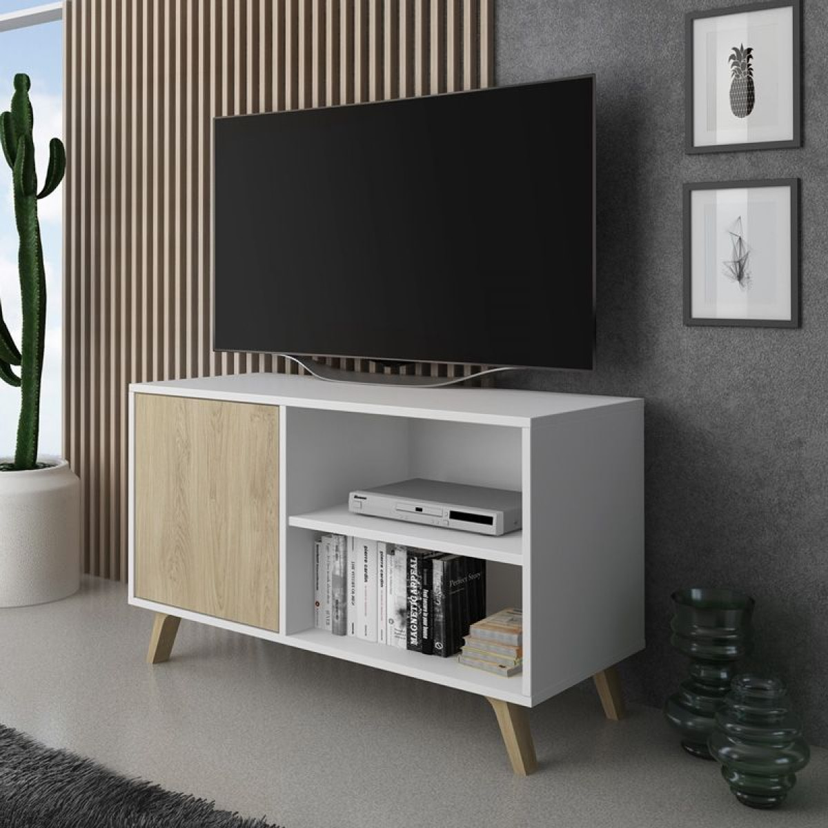 Mueble TV Wind 100 Blanco - Puccini