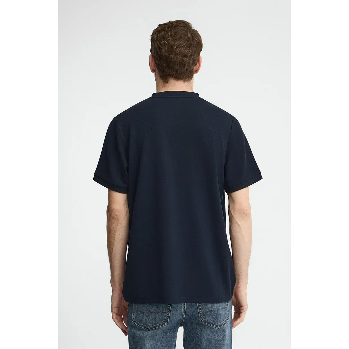 Camiseta azul marino de manga corta con logo náutico Polo Club