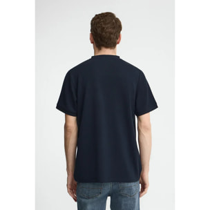 Camiseta azul marino de manga corta con logo náutico Polo Club