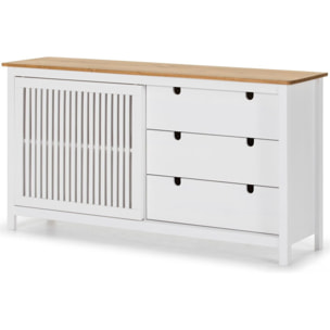 Buffet 1 porte coulissante 3 tiroirs - FABIA
