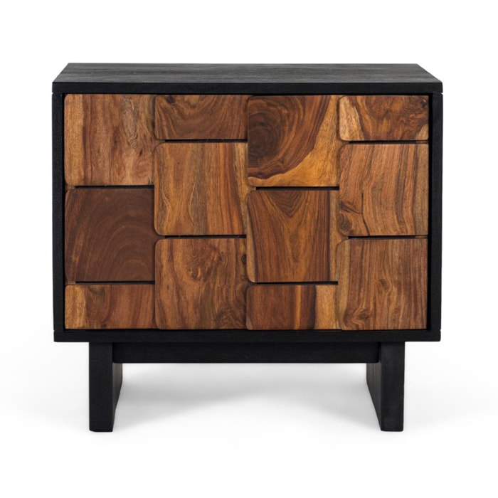 Mesitas de Noche de Madera de Mango 56 Cm Estilo Rústico Étnico Moderno