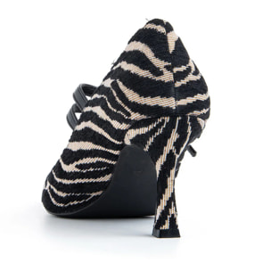 Decolleté zebrato con cinturini - ZEBRA