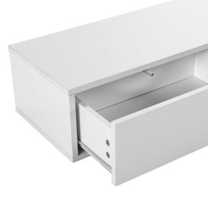 Mesa consola suspendida Auri 2 cajones color Blanco