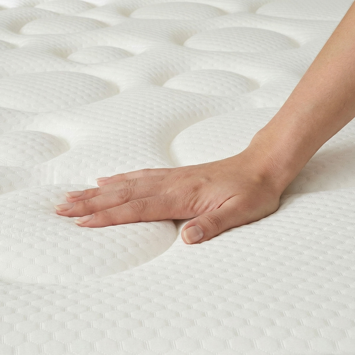 Ensemble Matelas Suprême & Sommier Kit Bois, Mémoire de Forme & Mousse Haute Densité, 24 cm, Soutien Ferme, Aération Optimale