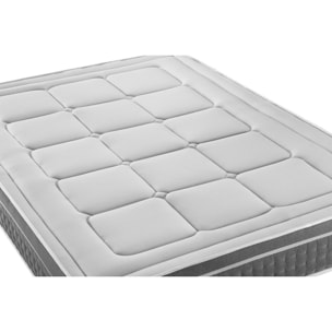 Ensemble Matelas Sommier 140x190 cm - Sommier Gris (en kit) - Trente