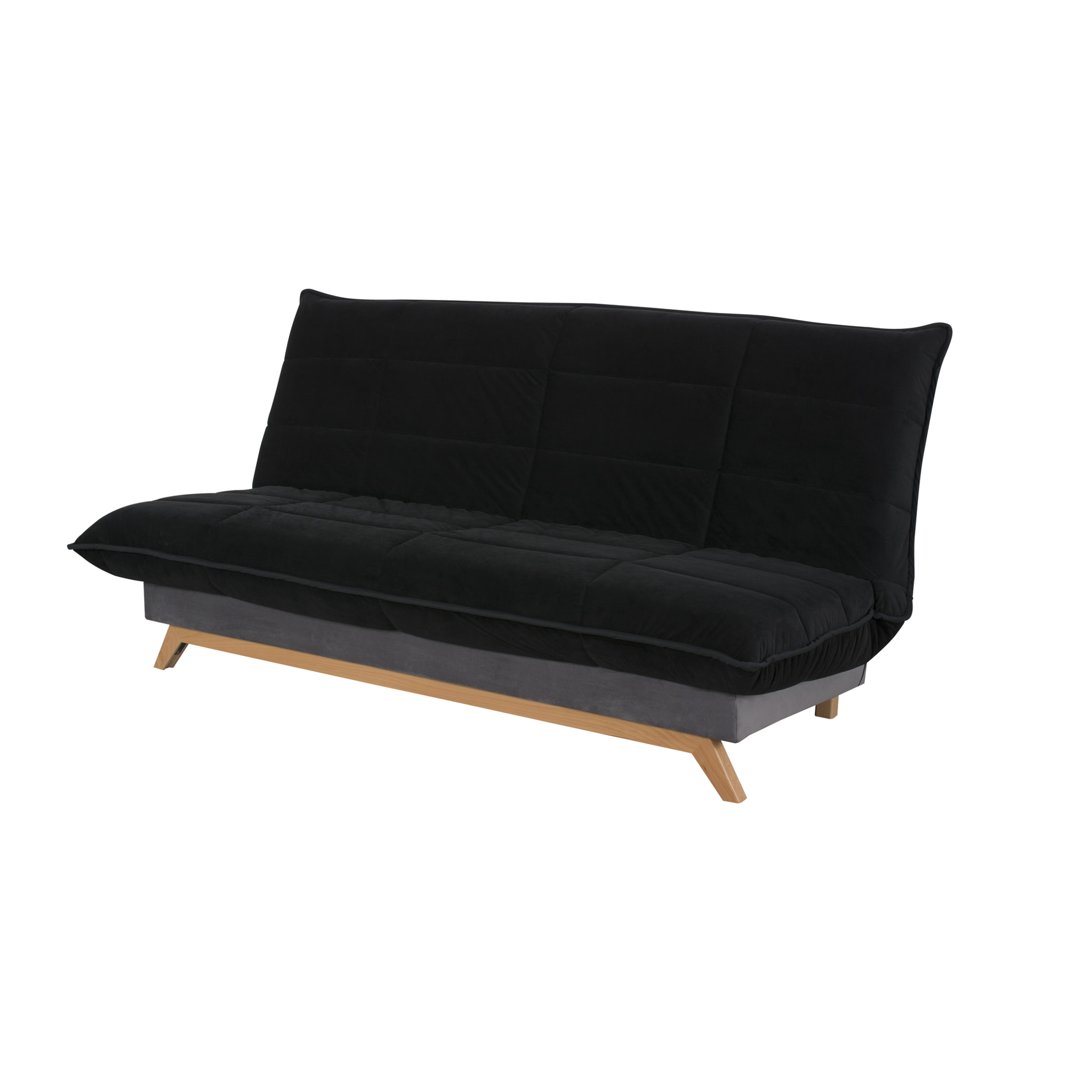 Banquette CC SEATTLE 120x190, matelas Dunlopillo, angel noir