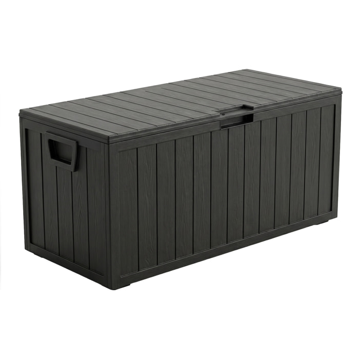 Neo 75 - Baule Portaoggetti da Giardino 110x46x53 cm 285 lt Contenitore Lucchettabile in Resina Nero