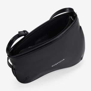 Bolso bandolera negro con cremallera