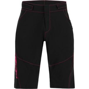 Selva - Short Mtb Femme - Noir/rose Fluo - Femme