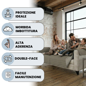 COPRIDIVANO TRENDY, Waterproof, Microfibra, No Stiro, Doubleface - TORTORA/PANNA