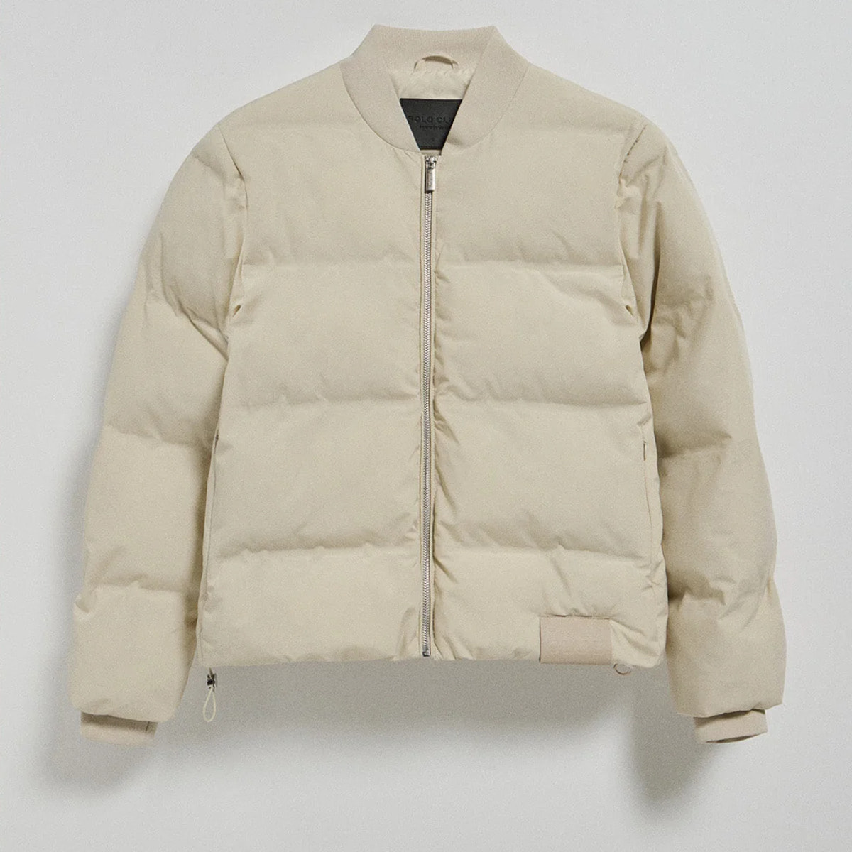 Bomber trapuntato beige Dubai con articolare Polo Club
