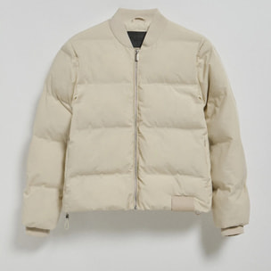 Bomber trapuntato beige Dubai con articolare Polo Club