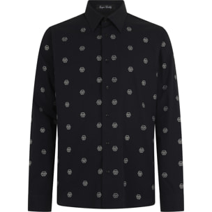 PHILIPP PLEIN Sugar Daddy Cut Shirt Monogram Strass