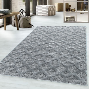PISA - Tapis de salon à motif aztèque gris - PIS4702GRI