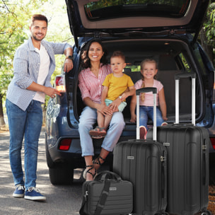 Juego De Maletas Rígidas Abs Itaca Havel Negro