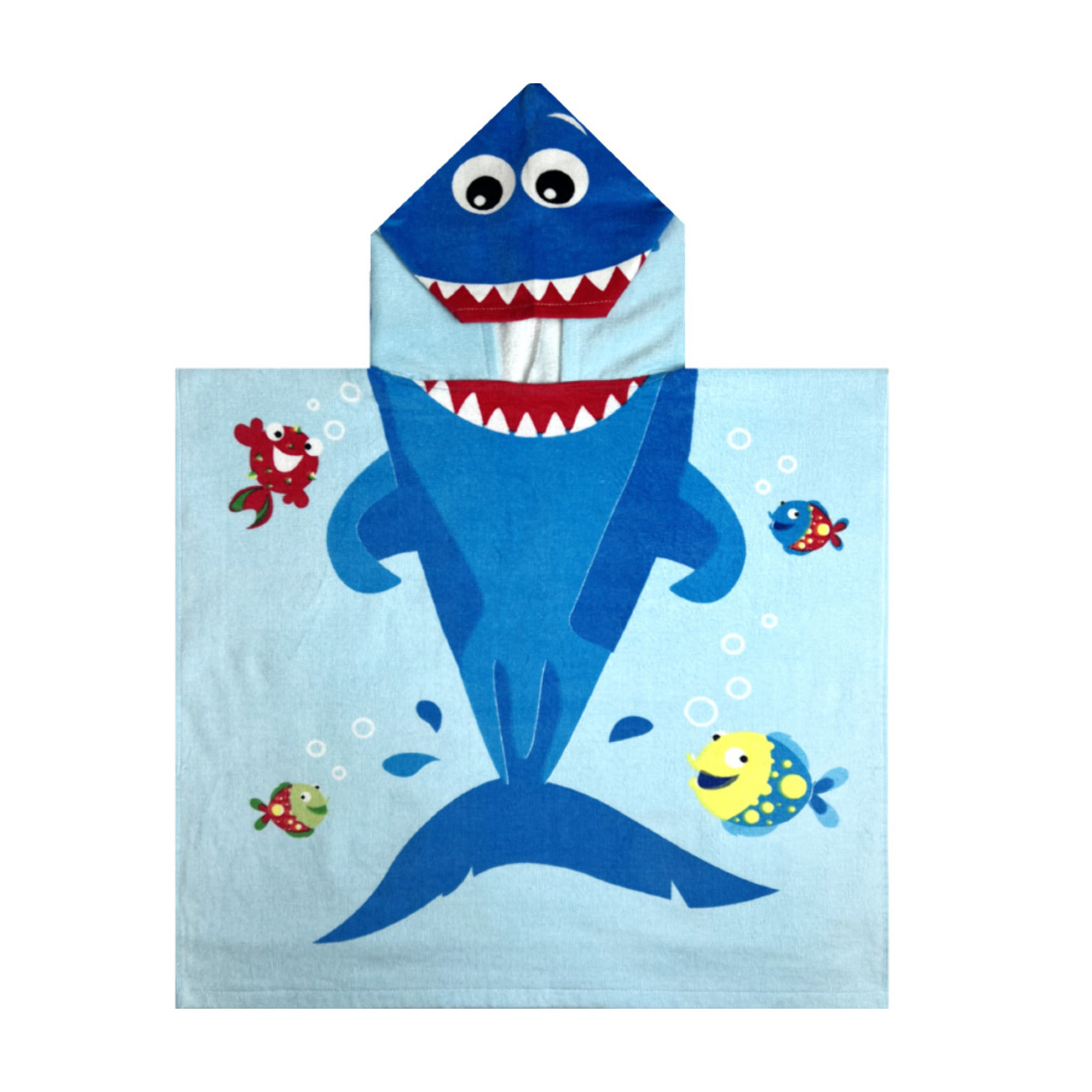 Telo Mare Poncho Per Bambini In Spugna