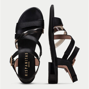 Sandalia Plana Lena Negro 2,5 cm