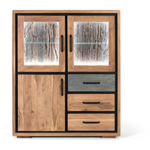 Aparador de Madera de Acacia Estilo Industrial Moderno