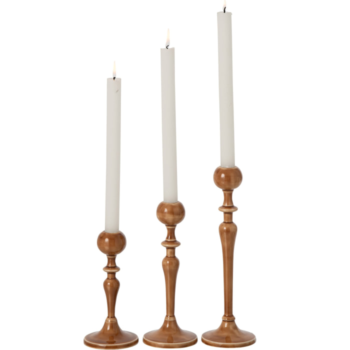 J-Line 3 chandeliers - aluminium - ocre