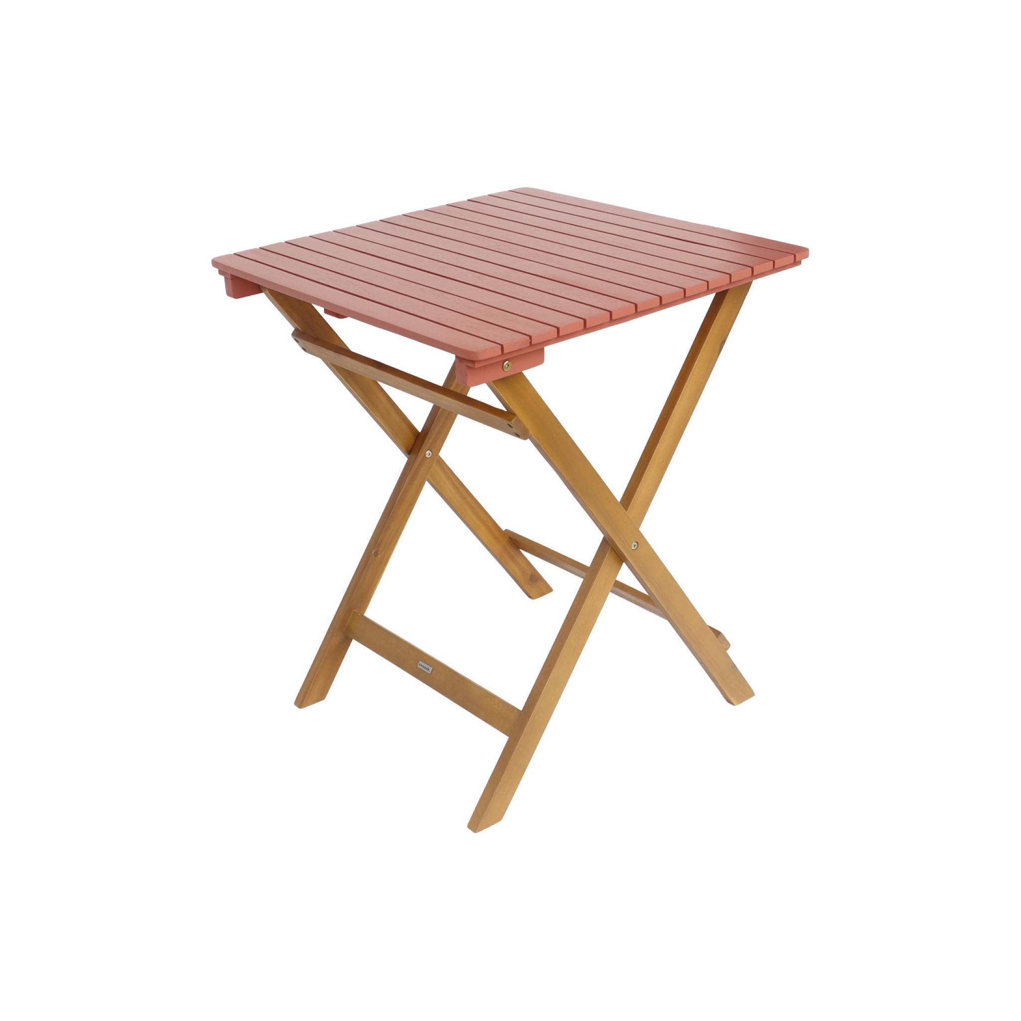 Table de jardin pliante bois d'acacia + 2 assises HILORA