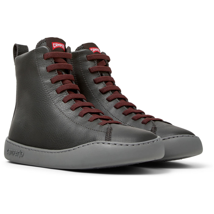 Sneaker-Bootie - CAMPER Peu Touring - Gris - Cuero liso