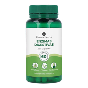PLANETA HUERTO | Multienzym 60 Cápsulas, Complejo de Enzimas Digestivas para Mejorar la Absorción de Nutrientes