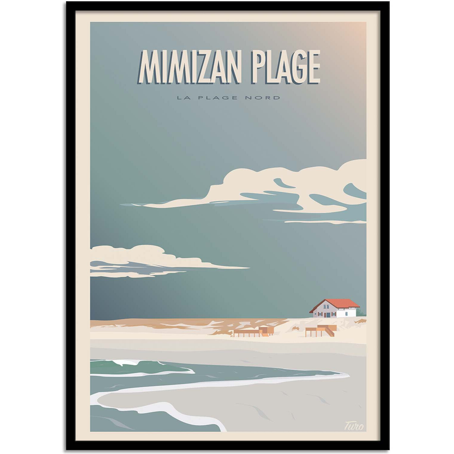 Affiche - Mimizan Plage - Turo Memories Studio