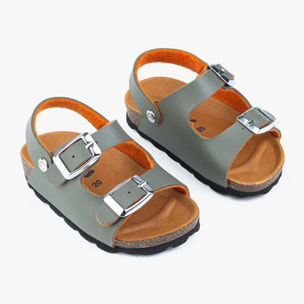 Sandali per bambini in similpelle  kaki