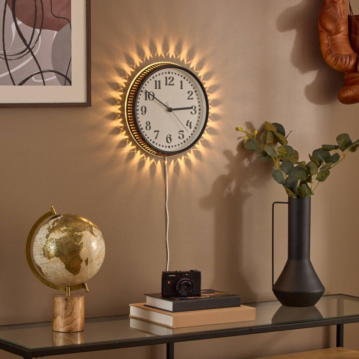 Horloge LED Mehdi D.29cm noir
