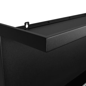 Sutri 90 - Camino a Bioetanolo da Incasso Angolare Sinistro 90x45x22,4 cm con Bruciatore 1,5lt in Acciaio