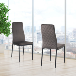 Tomasucci Lot de 6 Chaises FEFE' GRIS FONCÉ