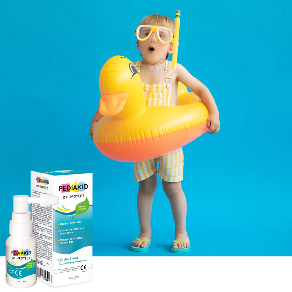 PEDIAKID - Oti-Protect - Spray Auriculaire - Hygiène de l'Oreille - Dès 3 Mois - Aide à Éliminer l'Excès de Cérumen - Prévient la Formation de Bouchons - Dispositif Médical - Lot de 3 Sprays