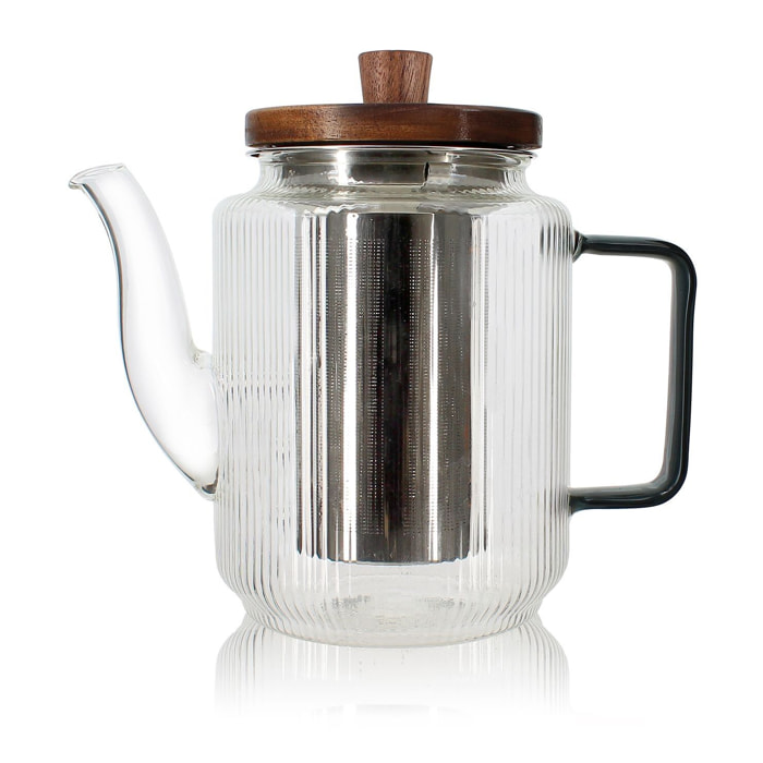 Théière en verre et anse graphite 550ml KARL