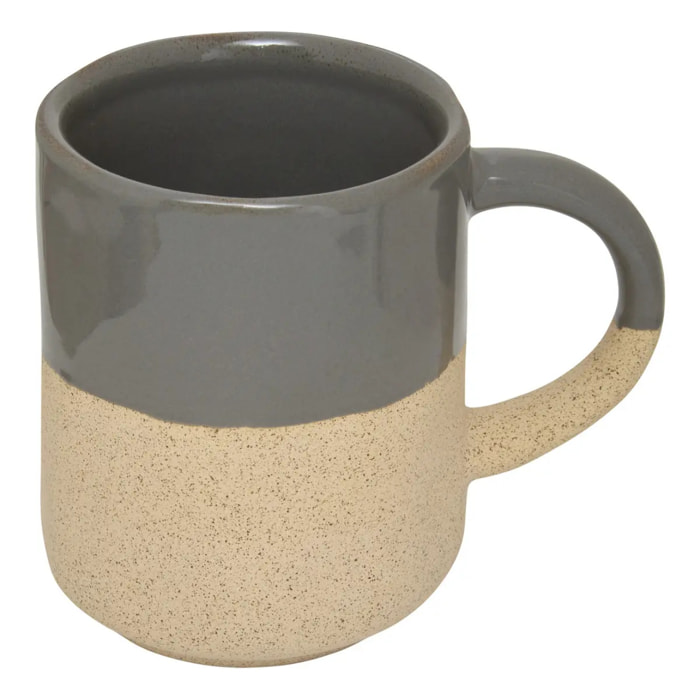 Mug Kate bleu gris et beige 20cl