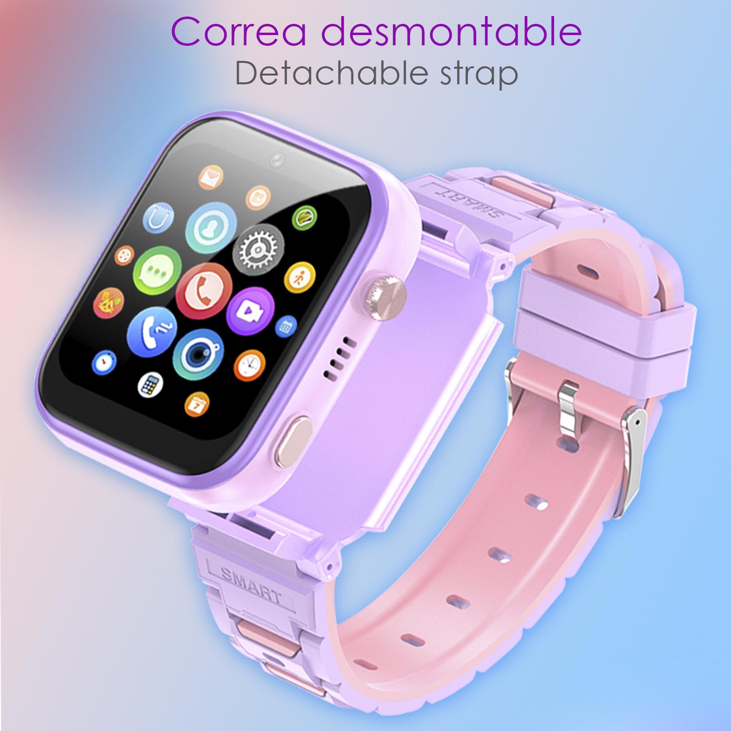 Smartwatch per bambini Telefono T45 4G Android 8.1. Connettività GPS, WIFI, LBS. Riconoscimento facciale.