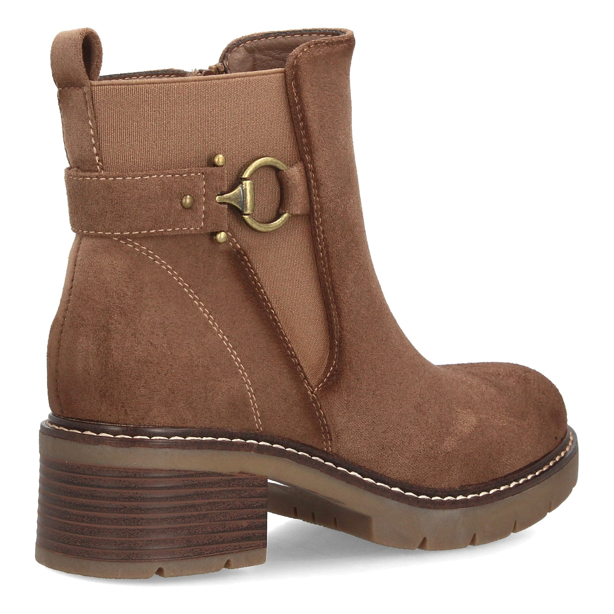 Botines para mujer con hebilla y tacón