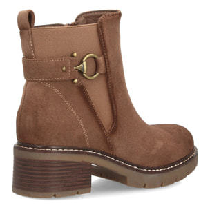 Botines para mujer con hebilla y tacón
