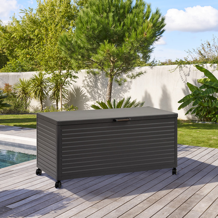 Coffre de rangement "Edenio" graphite L 182,2 x 78 x 89,4cm en aluminium 1070 L