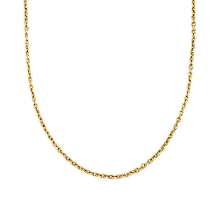 Collar Orla Rope Acero Baño Oro