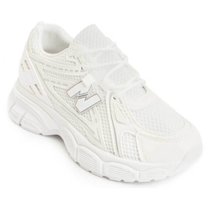 Sneaker De Plataforma - Blanco - Altura: 4 Cm