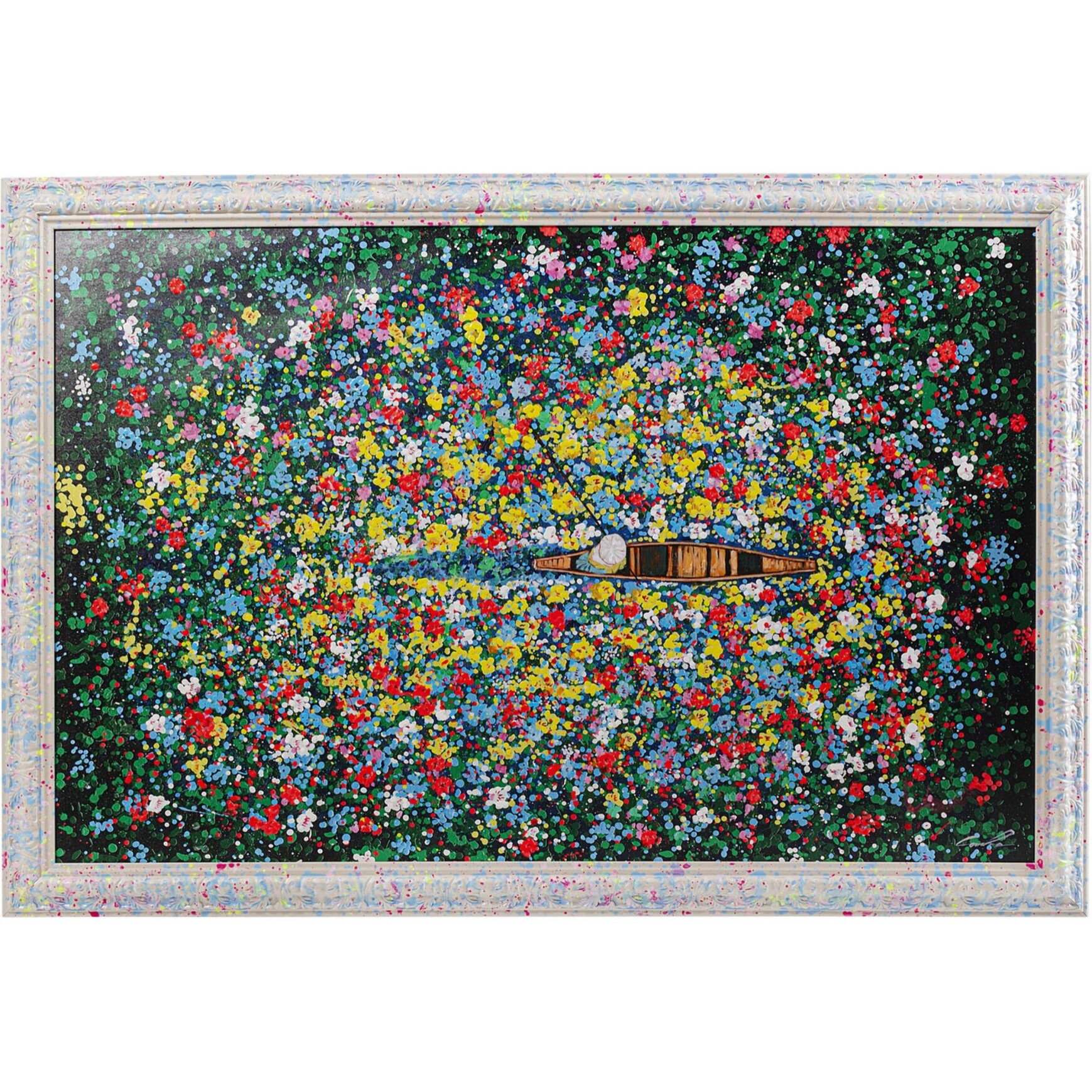 Tableau Frame marché aux fleurs flottant 150x100cm Kare Design