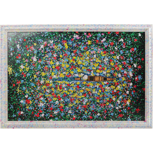 Tableau Frame marché aux fleurs flottant 150x100cm Kare Design