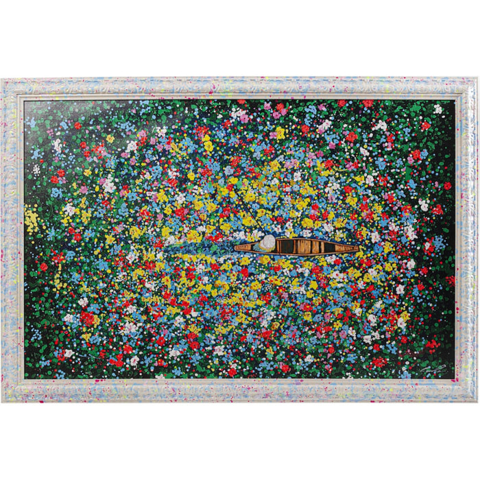 Tableau Frame marché aux fleurs flottant 150x100cm Kare Design