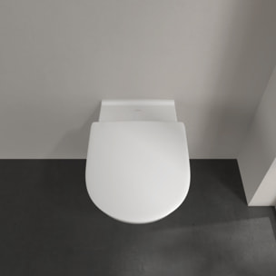 Cuvette WC suspendu PMR compact sans bride VILLEROY & BOCH ViCare blanc + Abattant