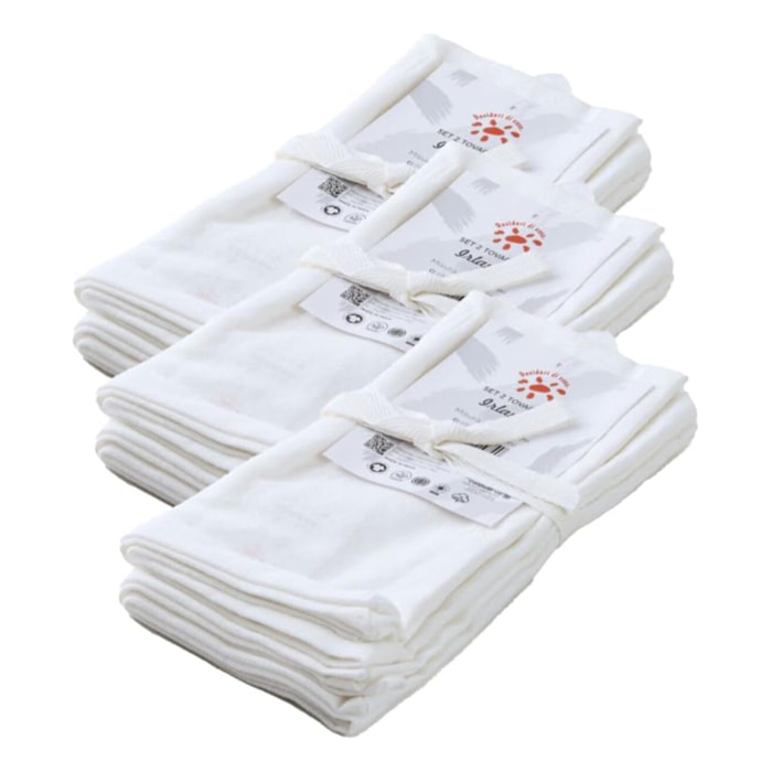 Intrecci – Set 6 tovaglioli in puro cotone 40x40 cm