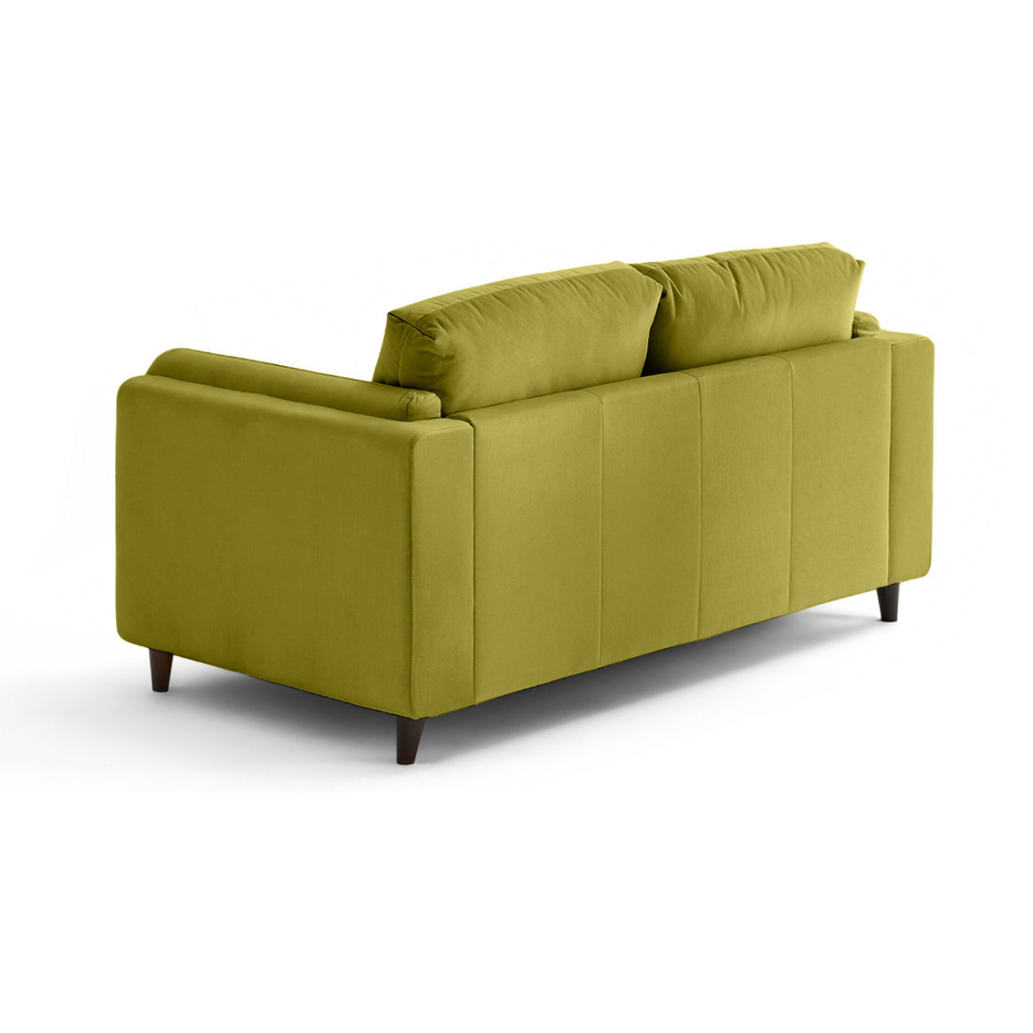 Brooke - canapé 2 places en velours pieds en bois - Vert Olive