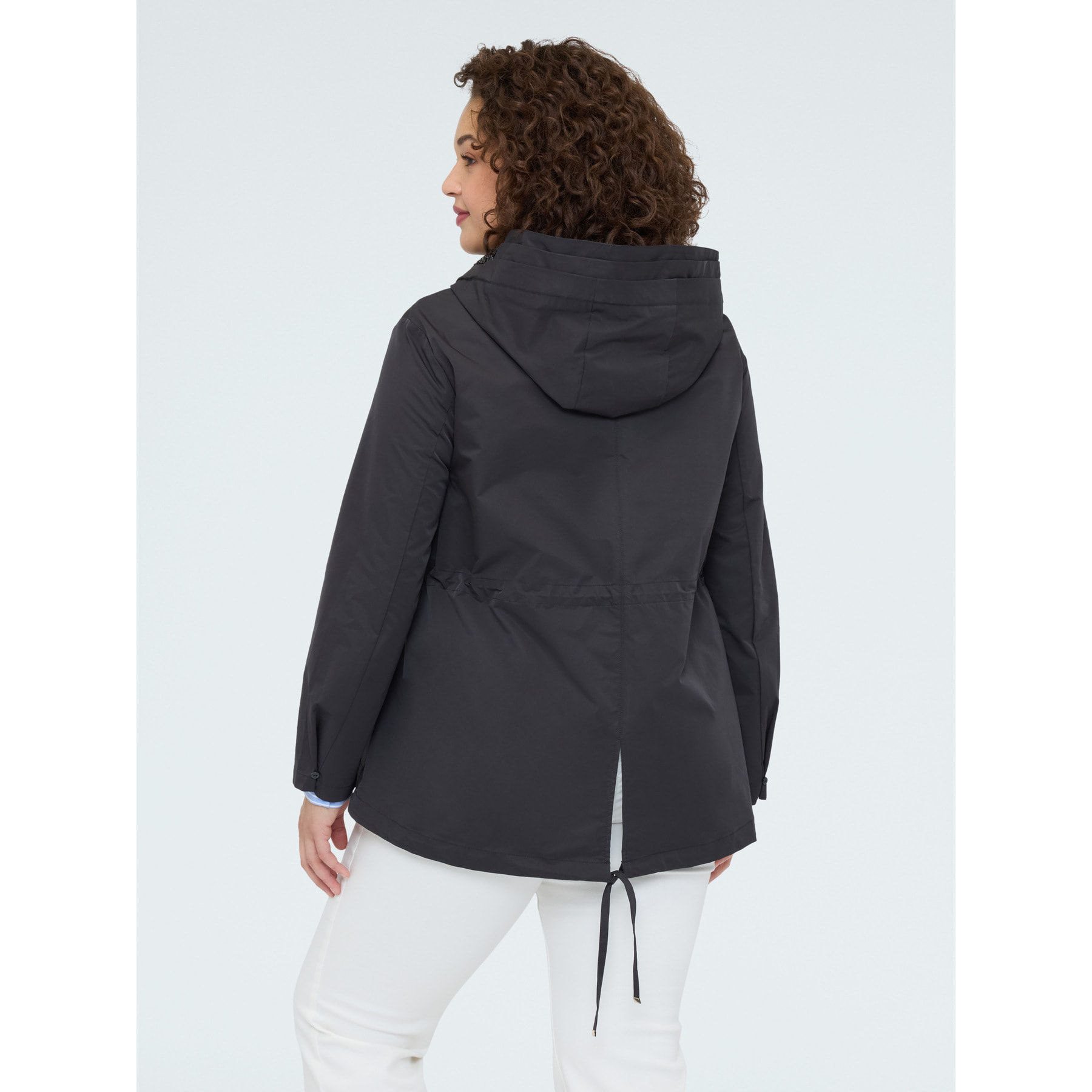 Fiorella Rubino - Parka con cappuccio e applicazioni - Nero